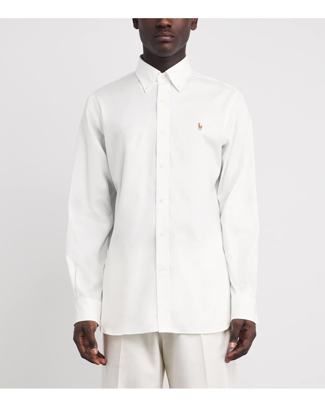 Polo Ralph Lauren Polo Pony Custom Fit Shirt in White for Men | Lyst