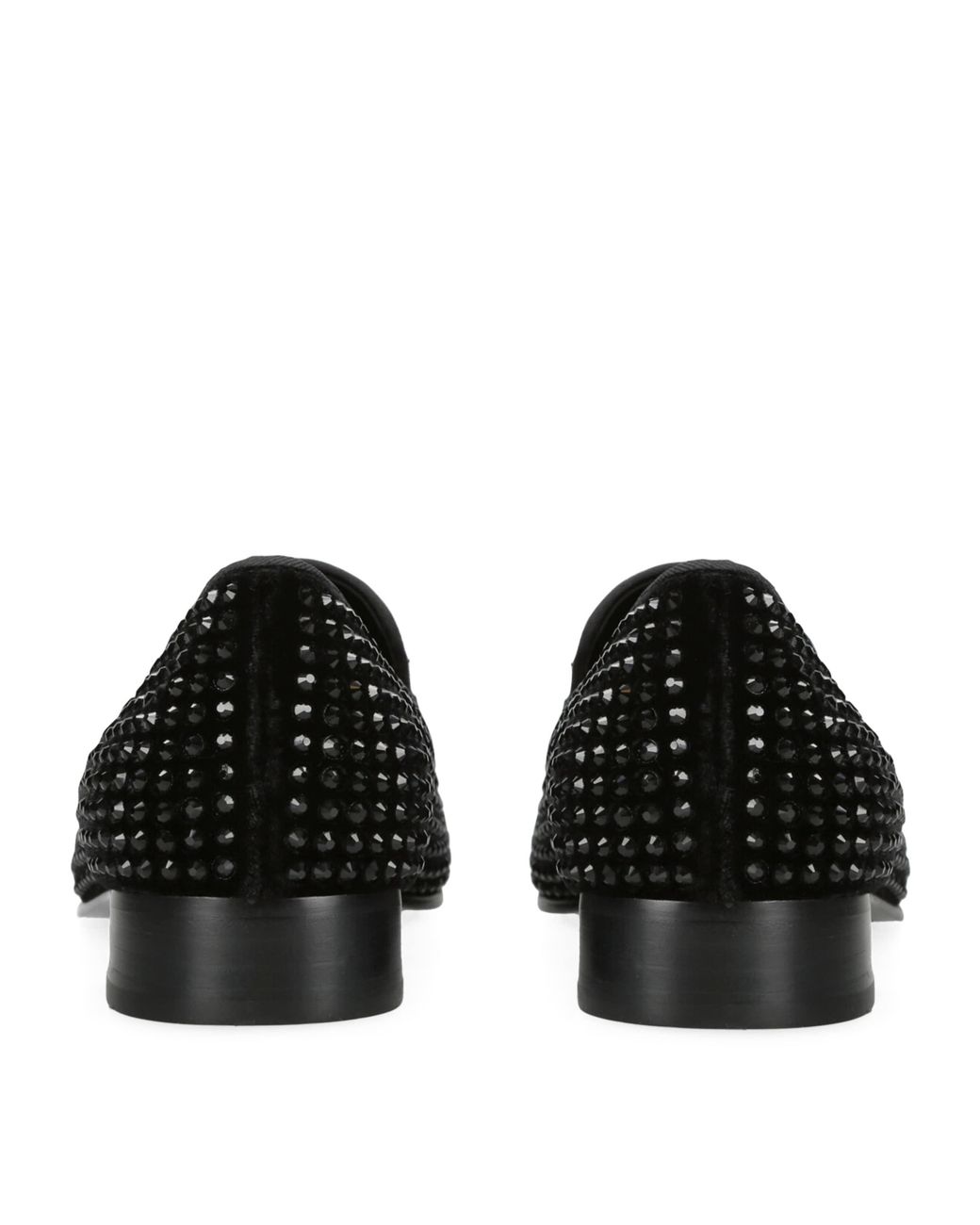 Kurt Geiger Black Embellished Ace Stud Loafers for men
