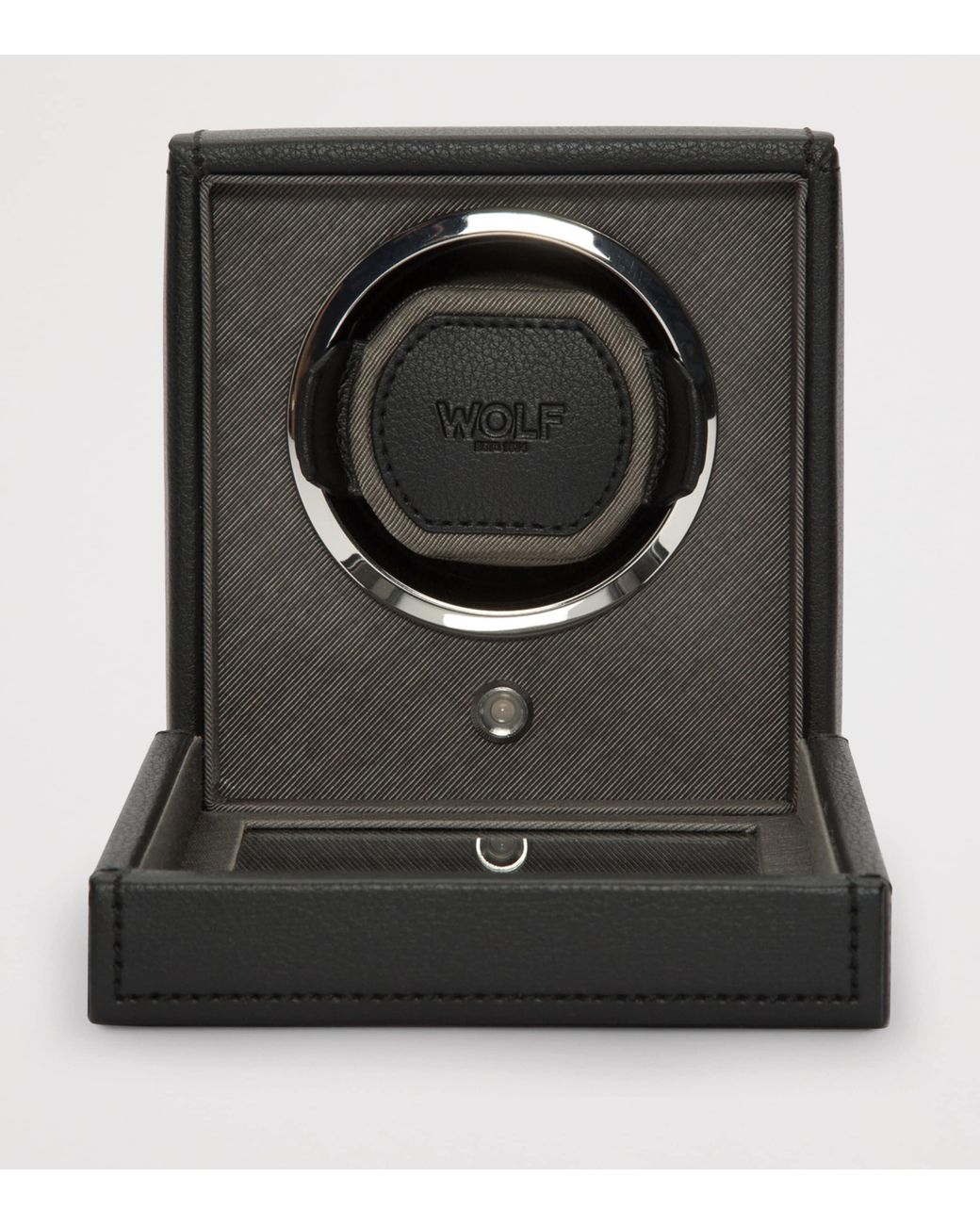 Wolf Black Cub Watch Winder With Cover