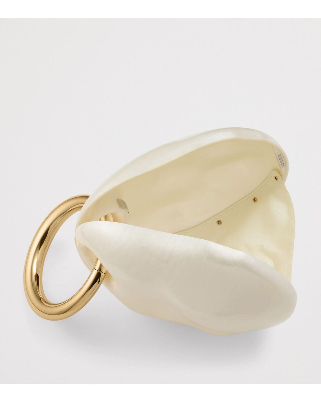 Jimmy Choo Natural Oyster Hardshell Pearl Top-Handle Bag