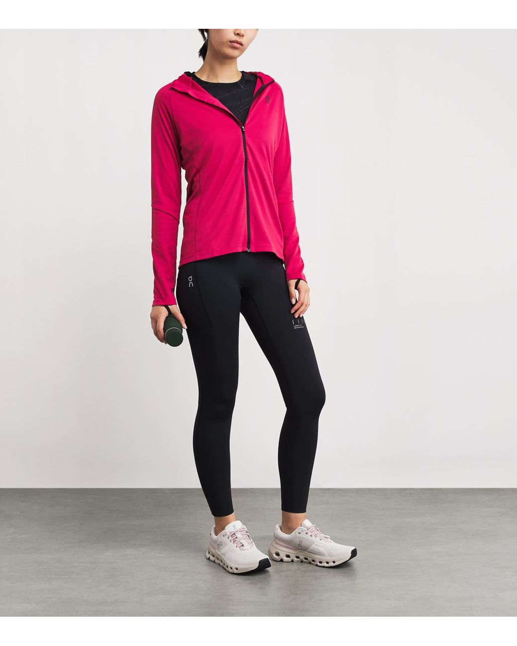 On Shoes Pink Zip-Up Climate Hoodie