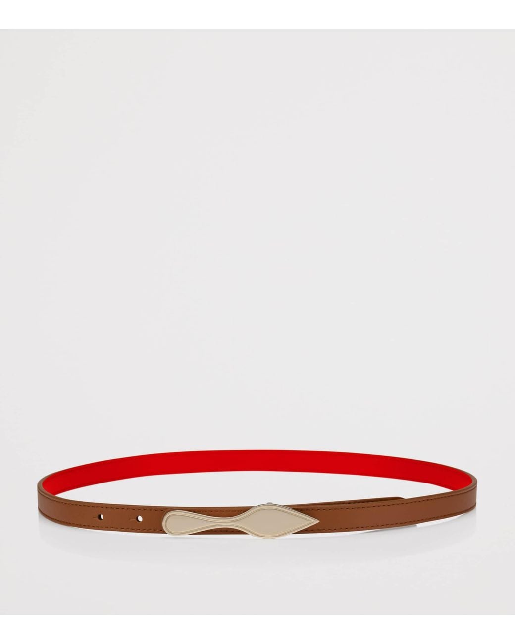 Christian Louboutin Brown Bettina Leather Reversible Belt