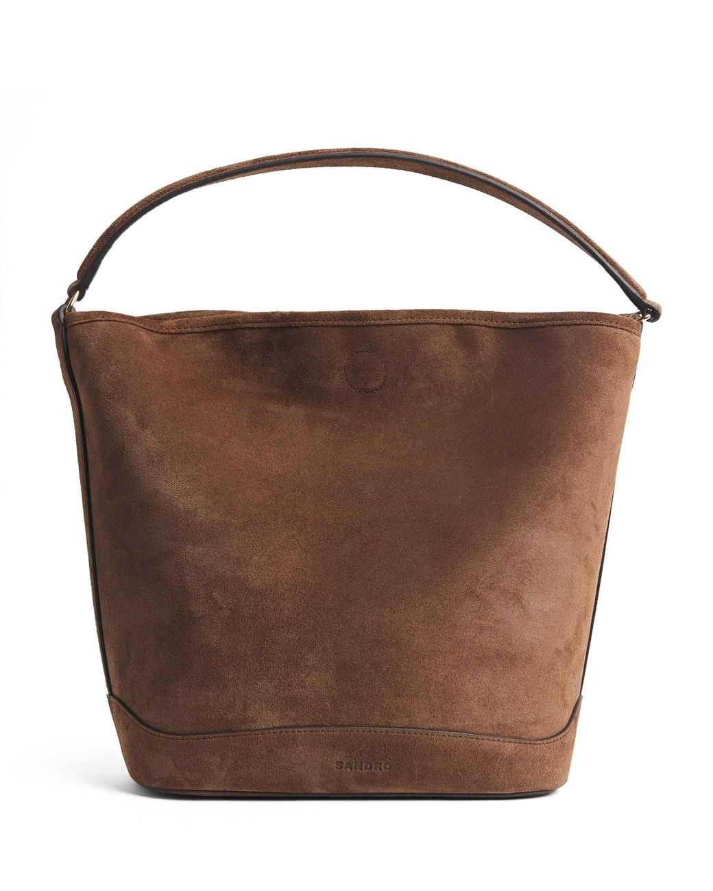 Sandro Brown Suede Tangoso Bucket Bag