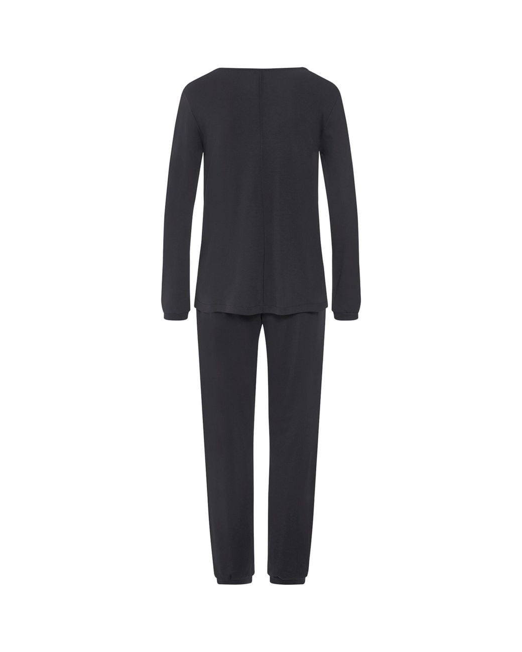 Hanro Black Cotton Franca Pyjama Set