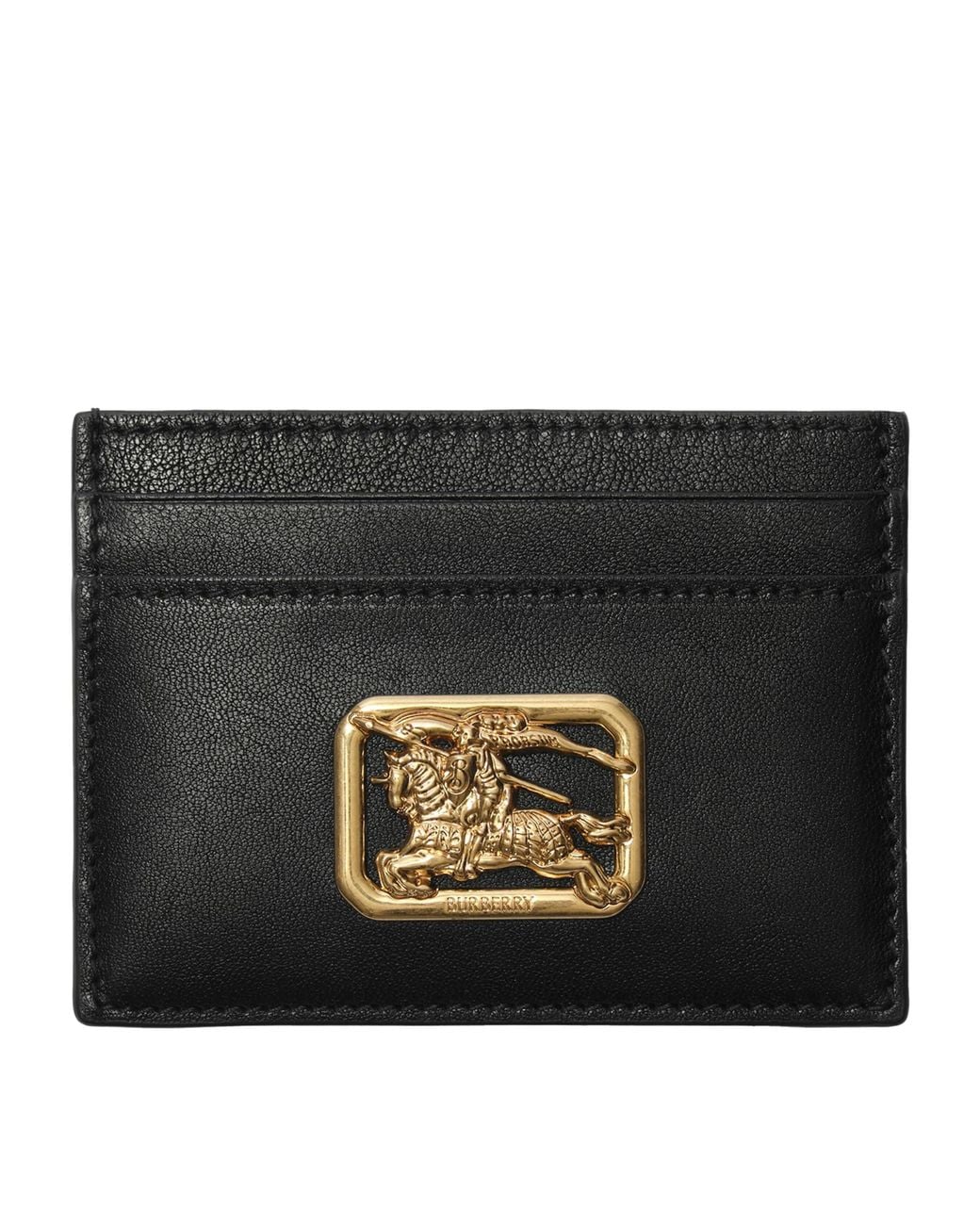 Burberry Black Leather Rider Card Holder