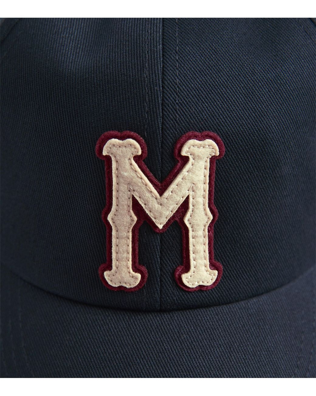 Moncler Blue Cotton Monogram Baseball Cap for men
