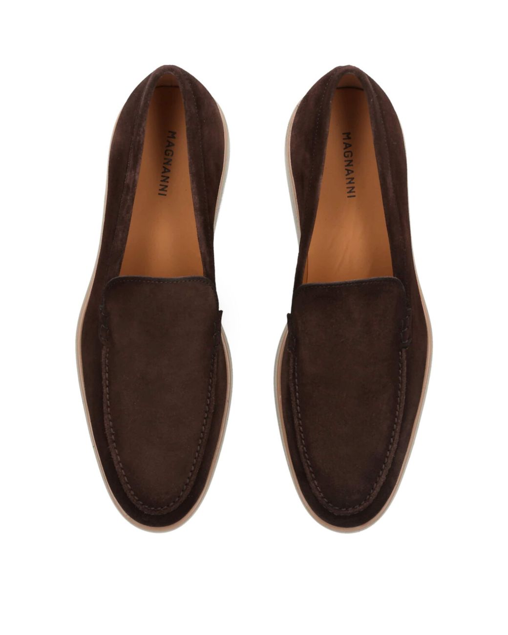 Magnanni Shoes Brown Leather Paraiso Loafers for men