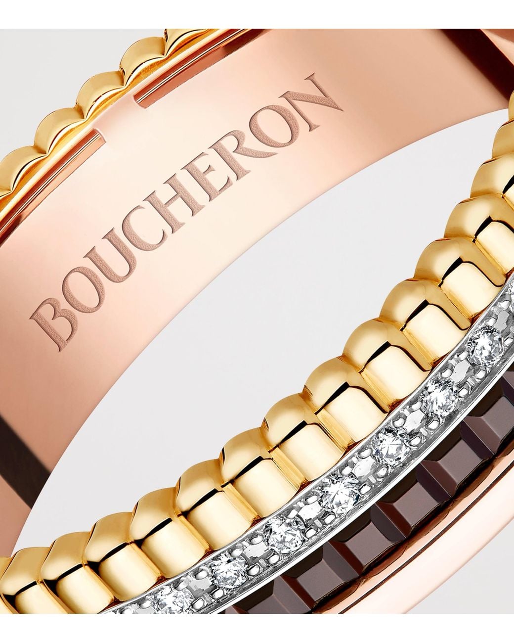 Boucheron Brown Extra Small Mixed Quatre Classique Ring