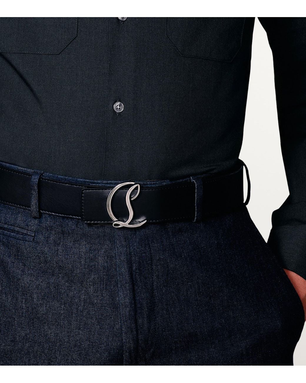 Christian Louboutin Cl Logo Leather Belt in Red for Men | Lyst display picture 1