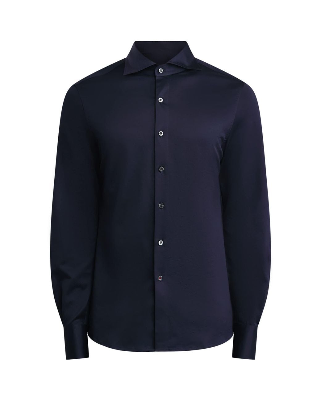 Isaia Blue Cotton Jersey Shirt for men