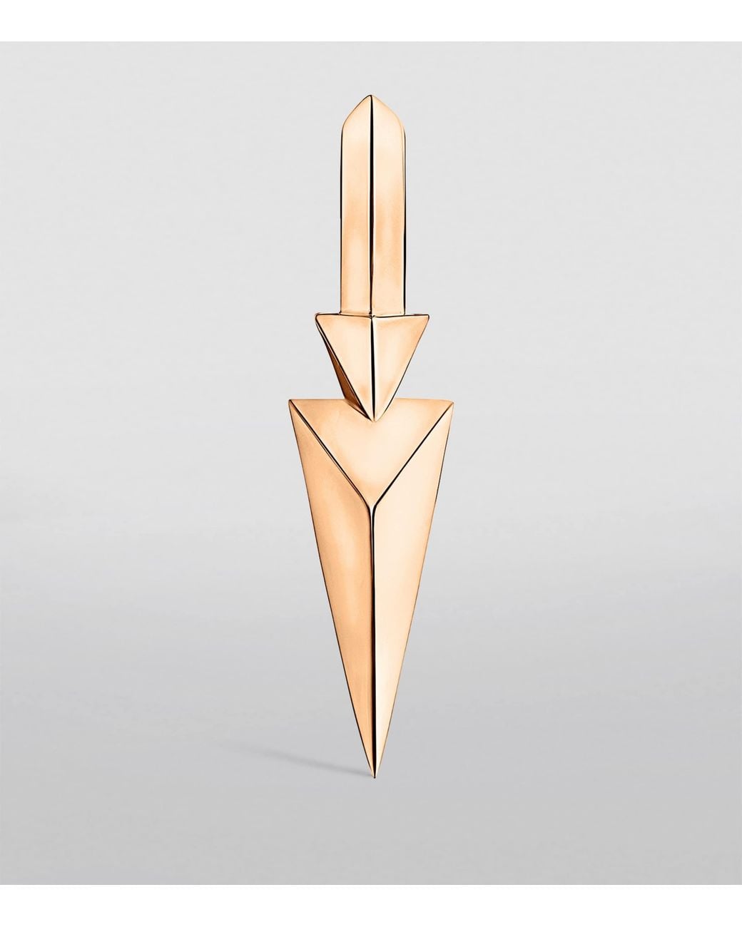 Maria Tash Metallic Faceted Triple Long Spike Hoop Earring