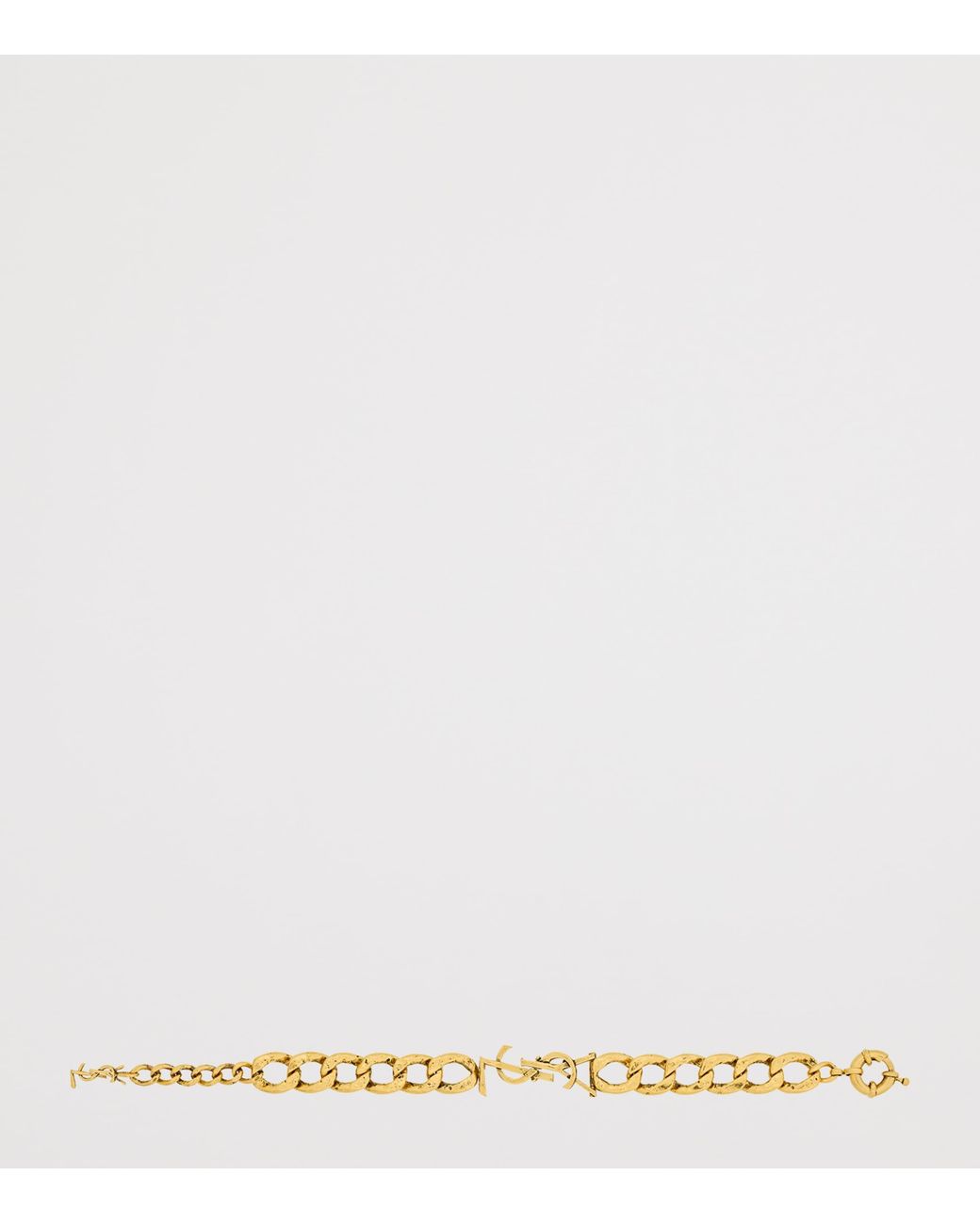 Saint Laurent Metallic Cassandre Chain Bracelet