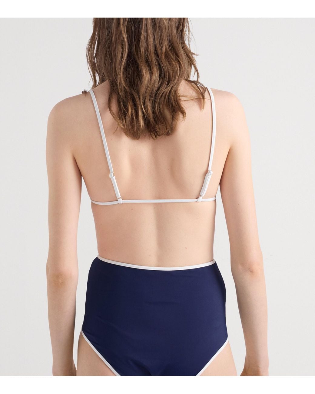 Prada Blue Triangle Bikini Top