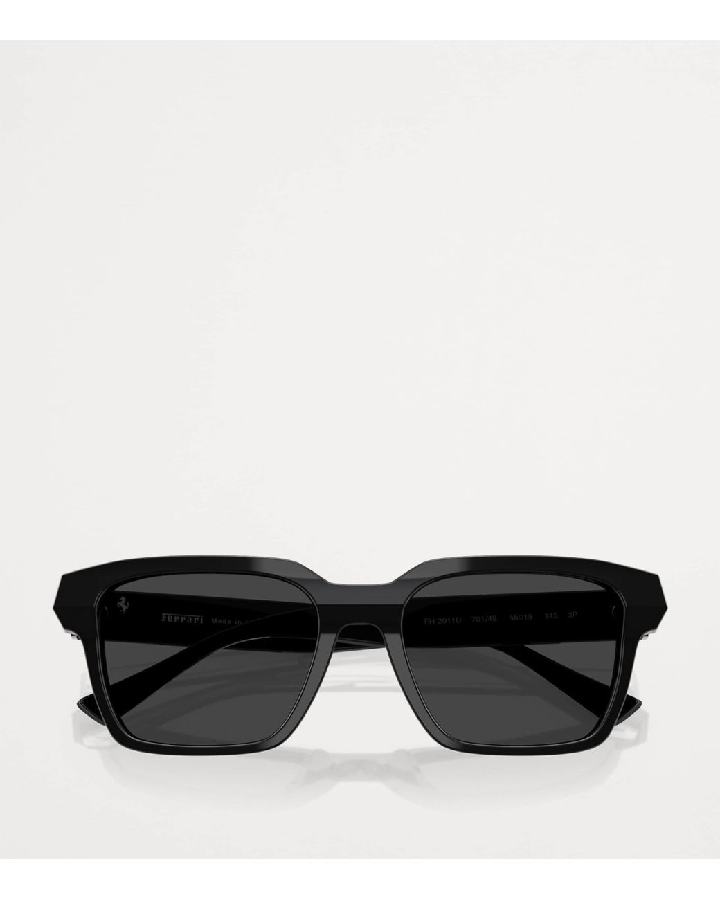 Ferrari Black Acetate Square Polarised Sunglasses