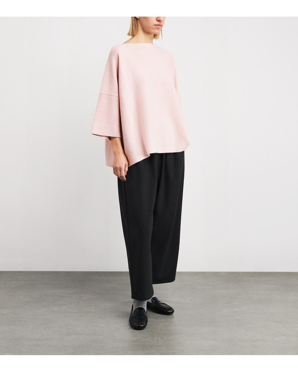 Eskandar Pink Cashmere Split-Sleeve Sweater