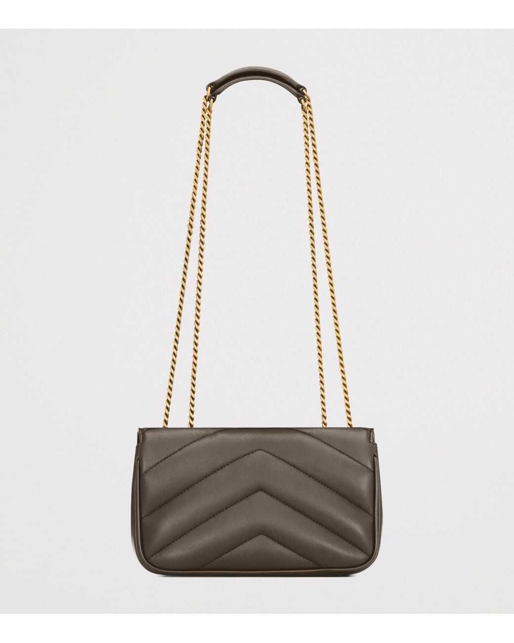 Saint Laurent White Mini Loulou Shoulder Bag