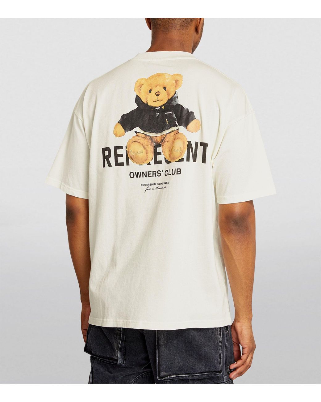 トップス Represent X Harrods Bear Owners Club T-M Represent X Harrods Owners Club T-Shirt | Flat White | REPRESENT