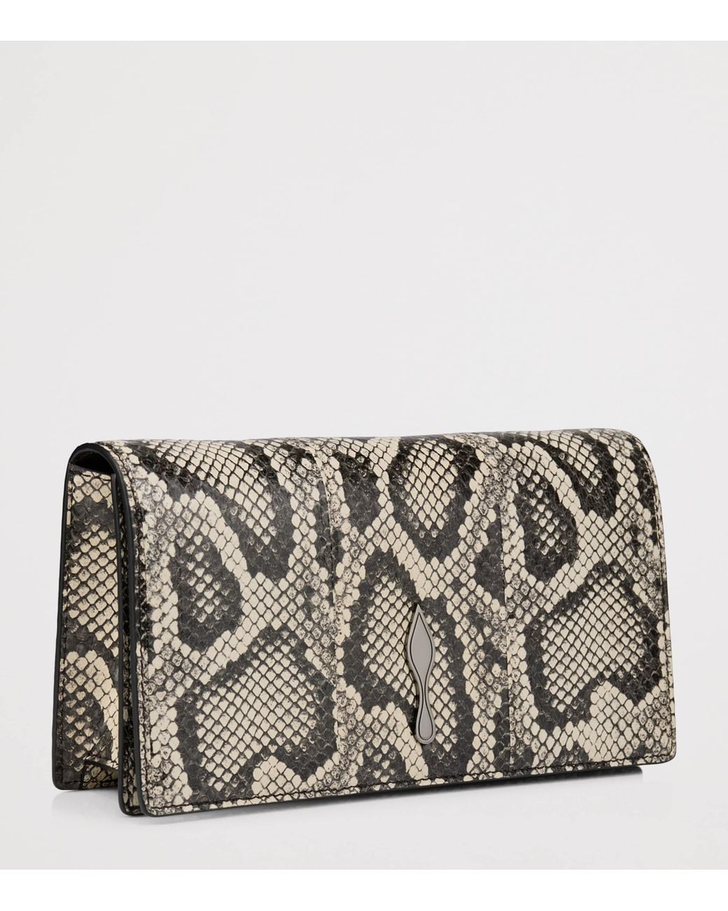 Christian Louboutin Metallic Bettina Watersnake Clutch Bag