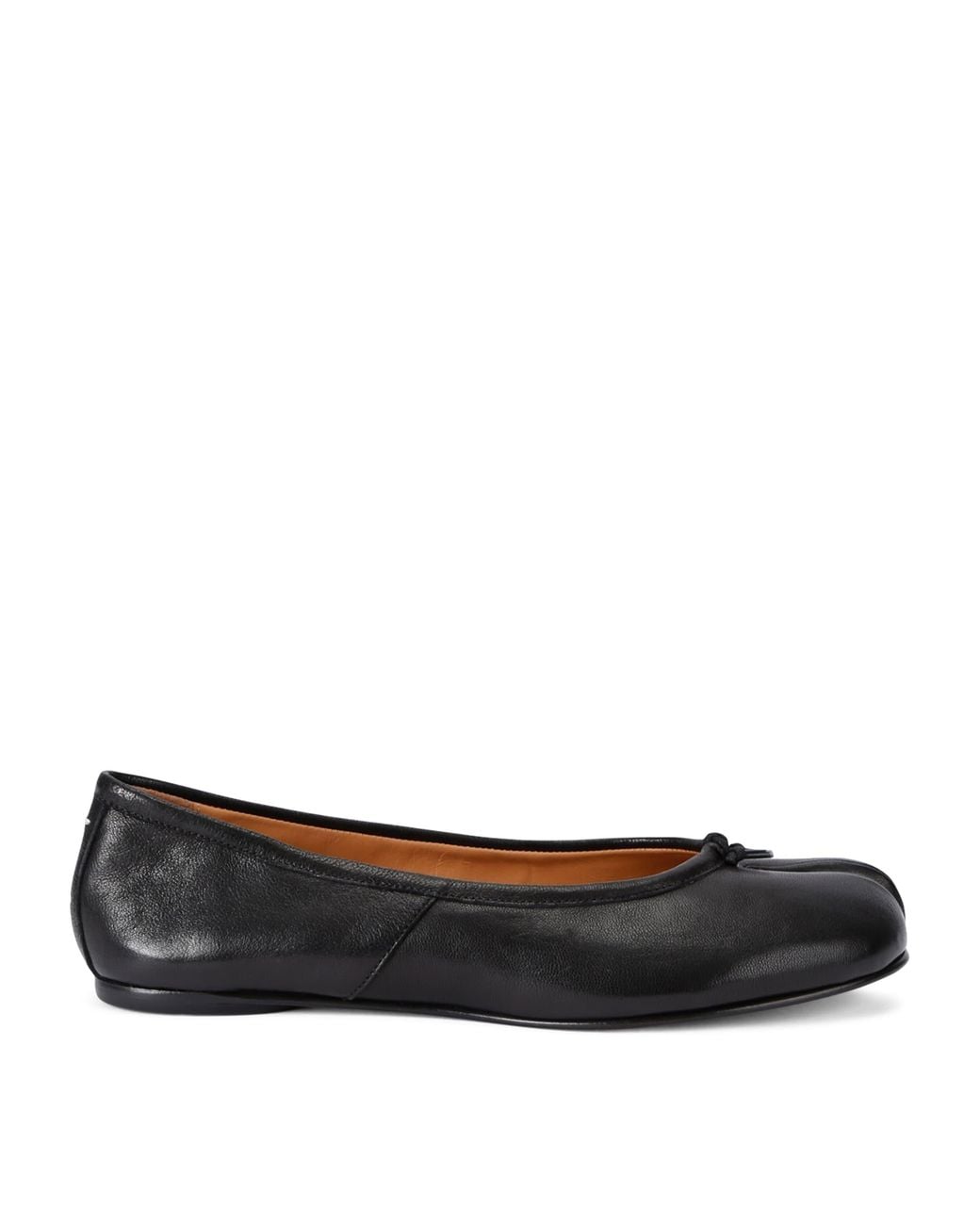 Maison Margiela Black Leather Tabi Ballerina Flats