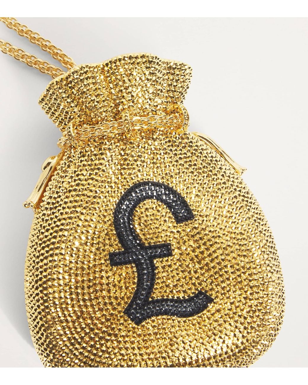 Judith Leiber Metallic British Money Bags Clutch Bag
