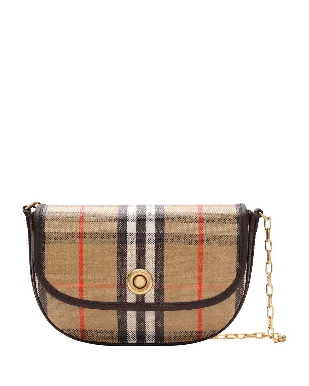 Burberry Brown Mini Highlands Chain Cross-Body Bag