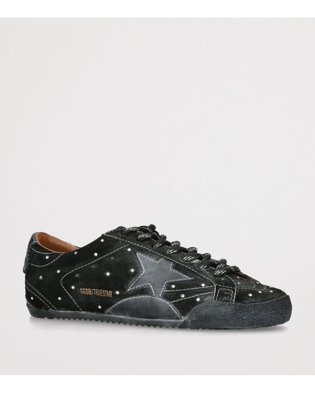 Golden Goose Deluxe Brand Black Suede Embellished True Star Sneakers