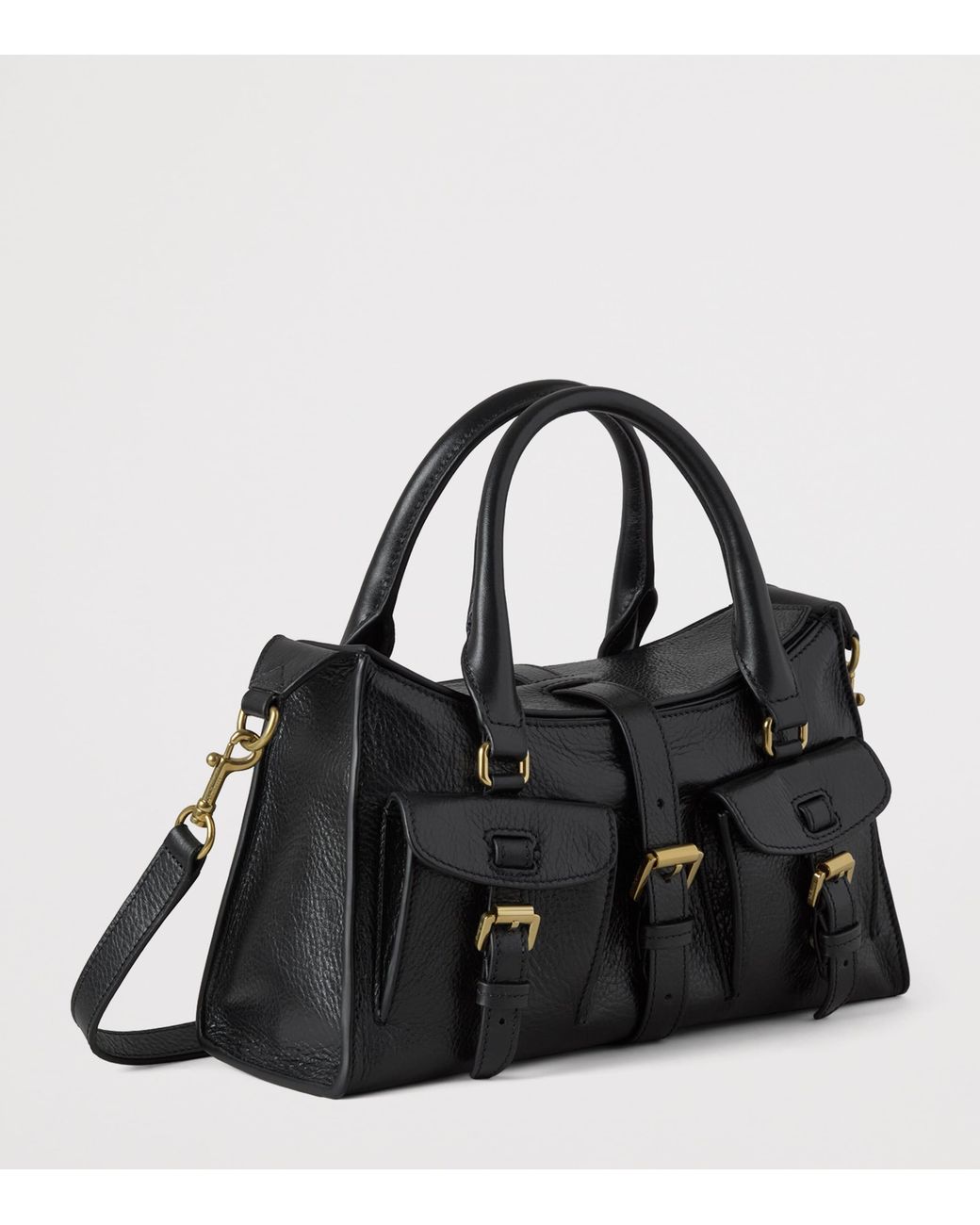 Mulberry Black Small Leather Roxanne Top-Handle Bag