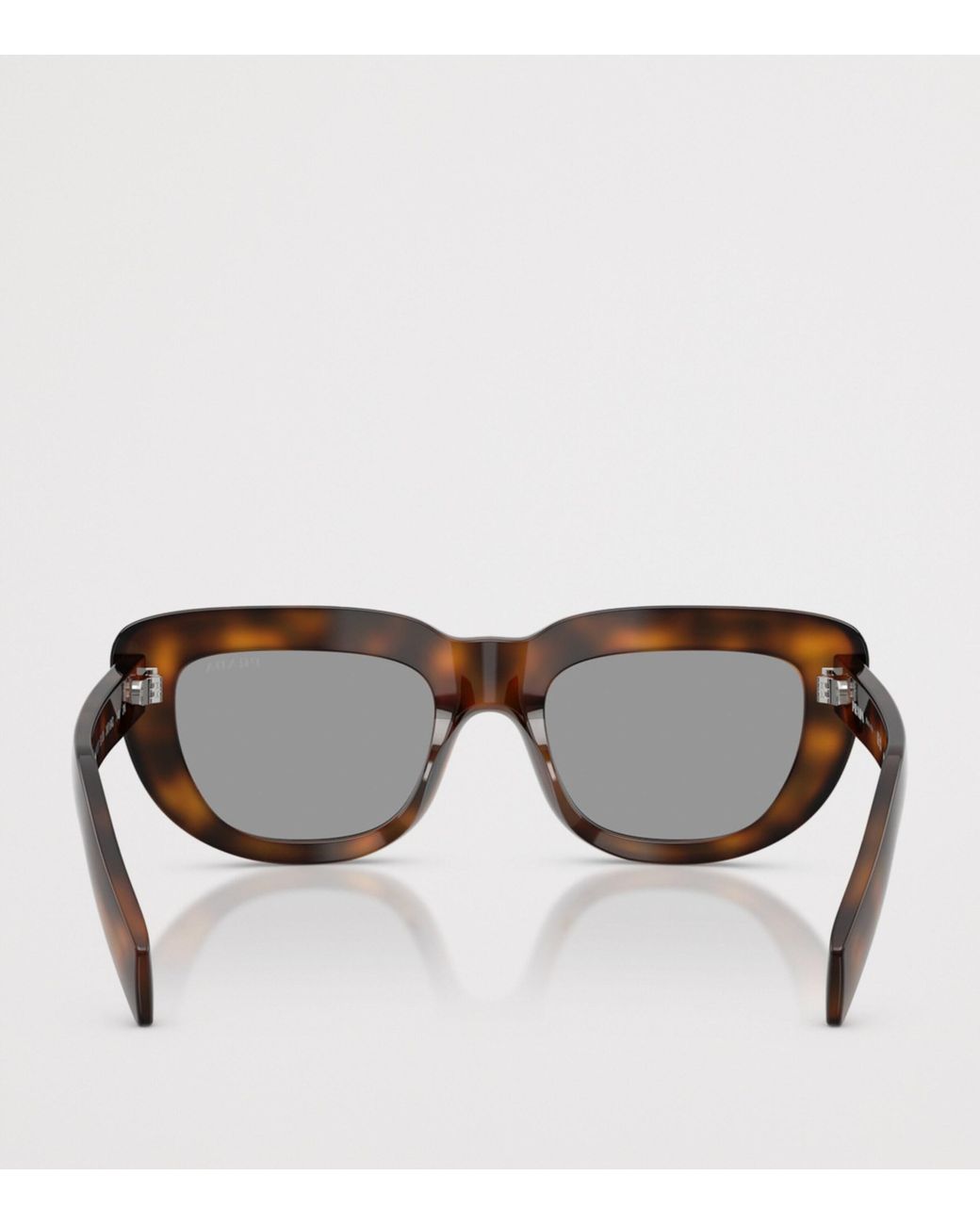Prada Brown Pr D07S Rectangle Sunglasses