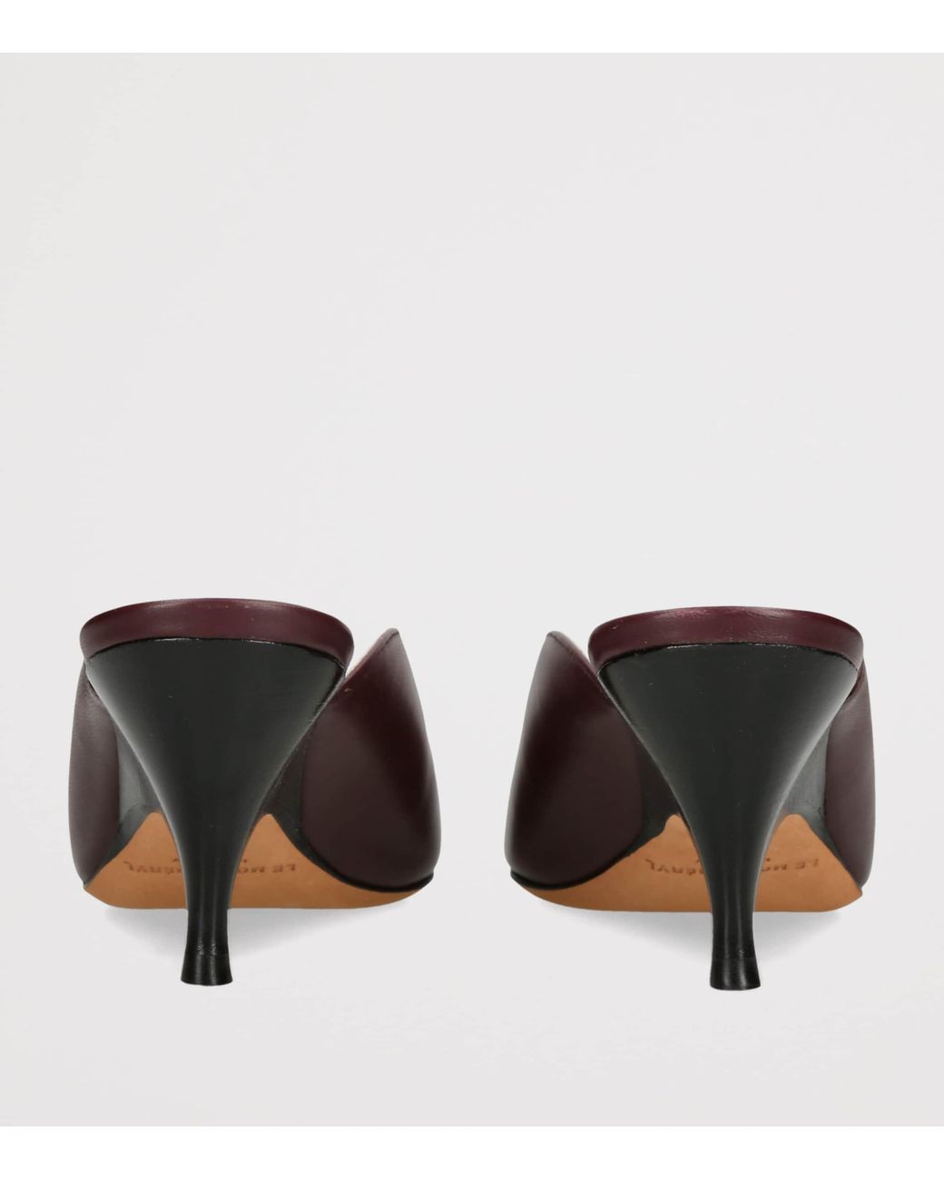 Le Monde Beryl Brown Leather Petra Mules 65