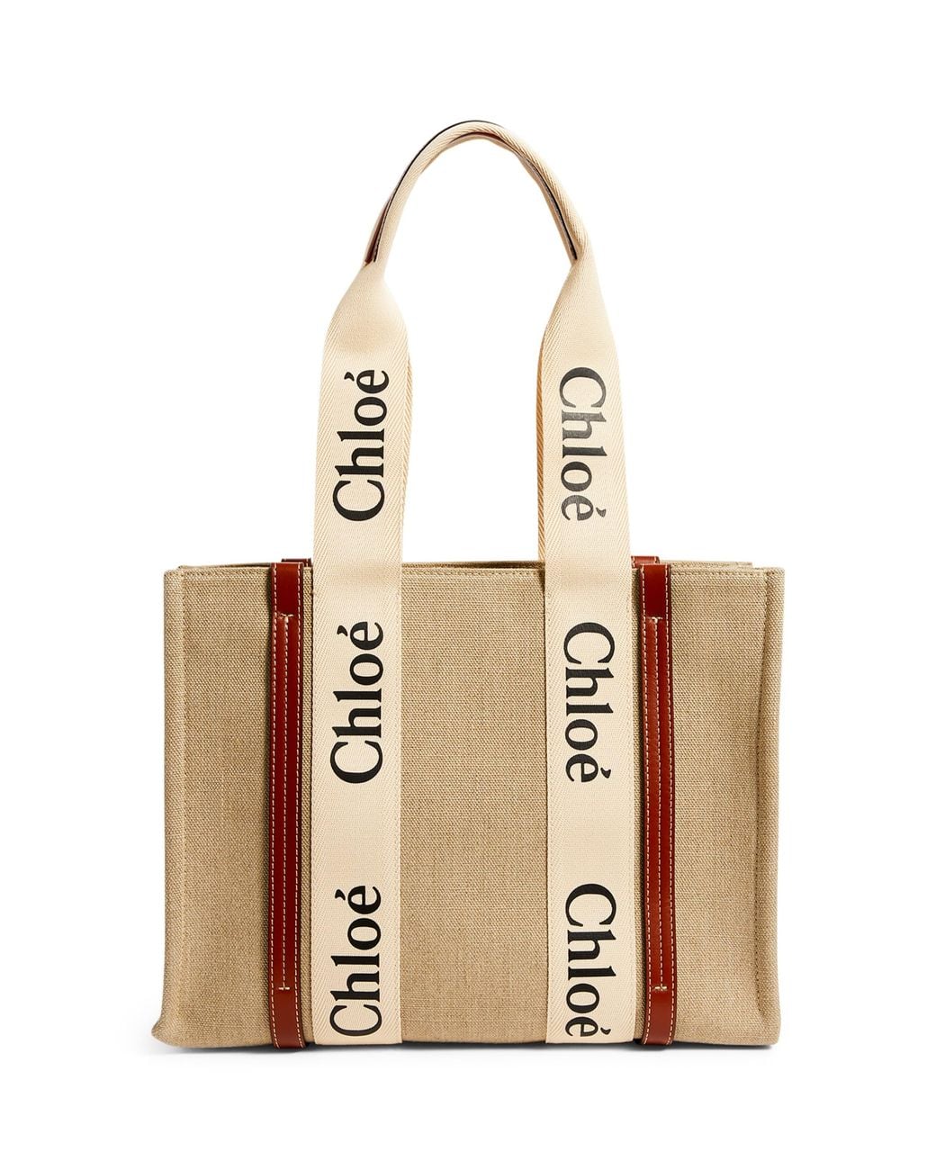 Chloé Natural Medium Woody Tote Bag