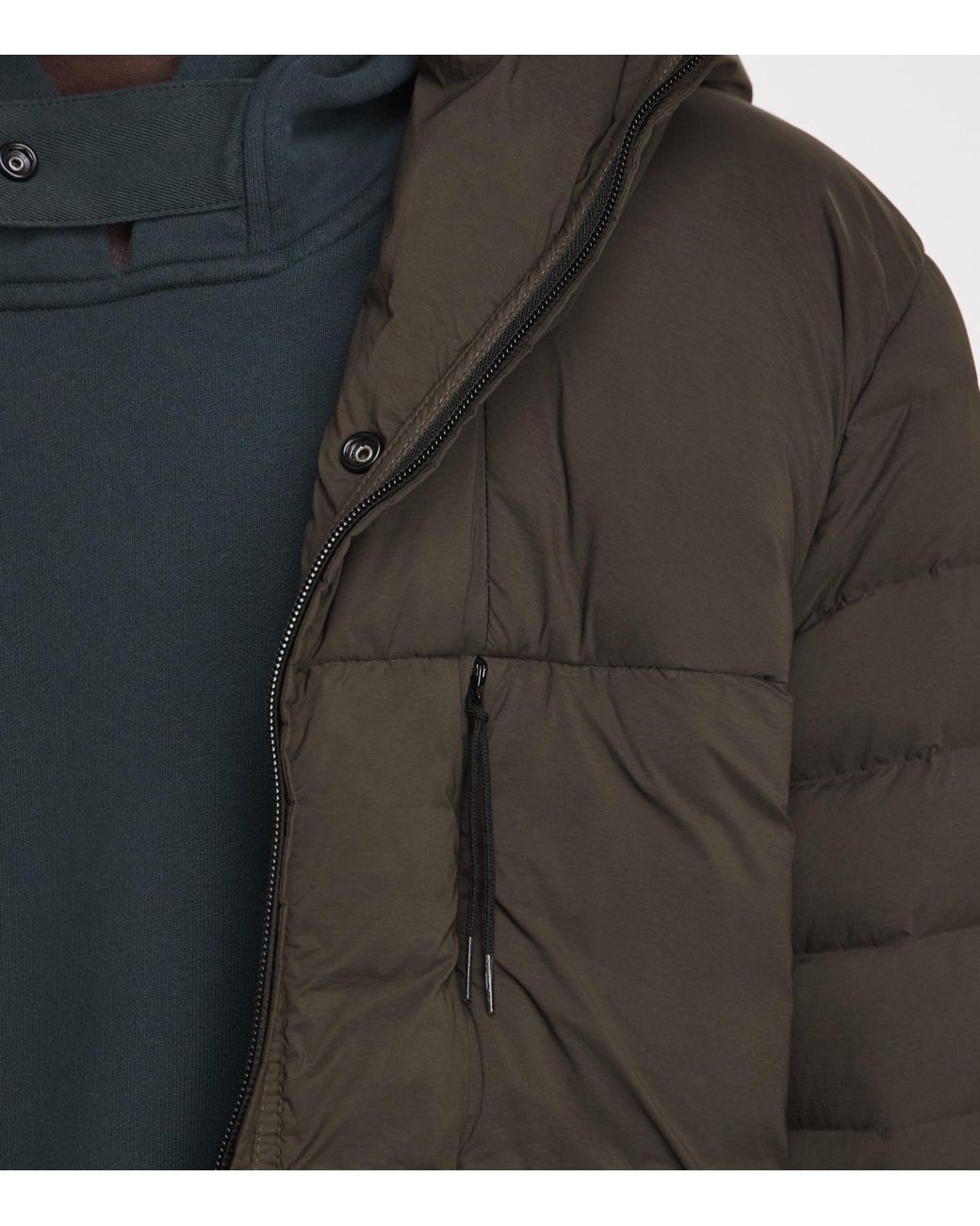 Stone Island Brown Down Cordura Puffer Jacket for men