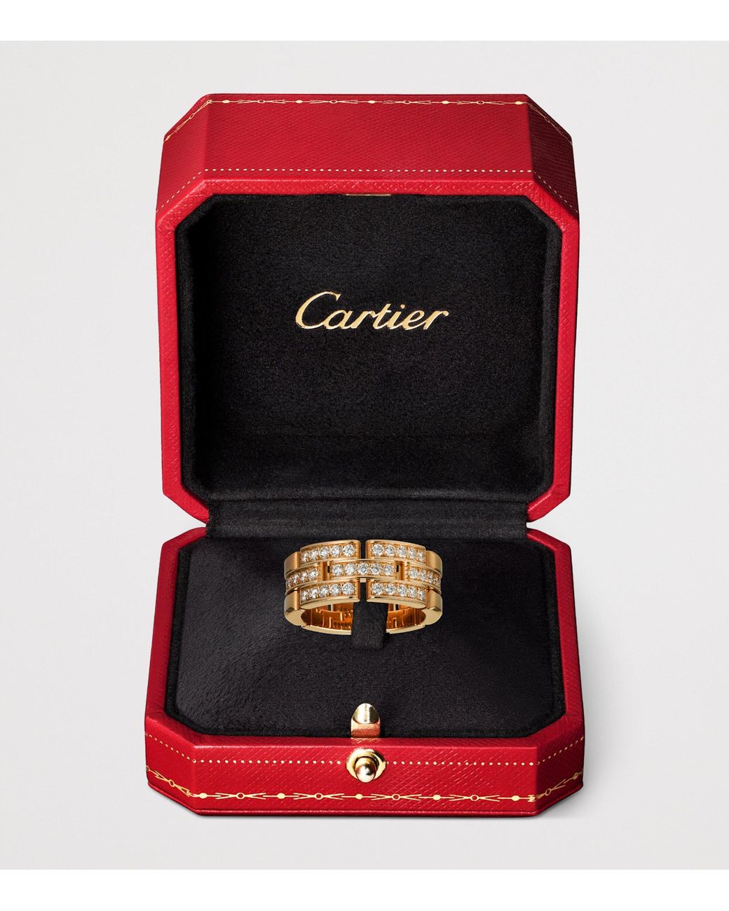 Cartier Metallic And Diamond Maillon Panthère Ring