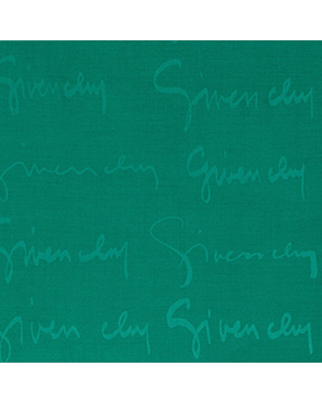 Givenchy Green Silk-Wool Signature Shawl