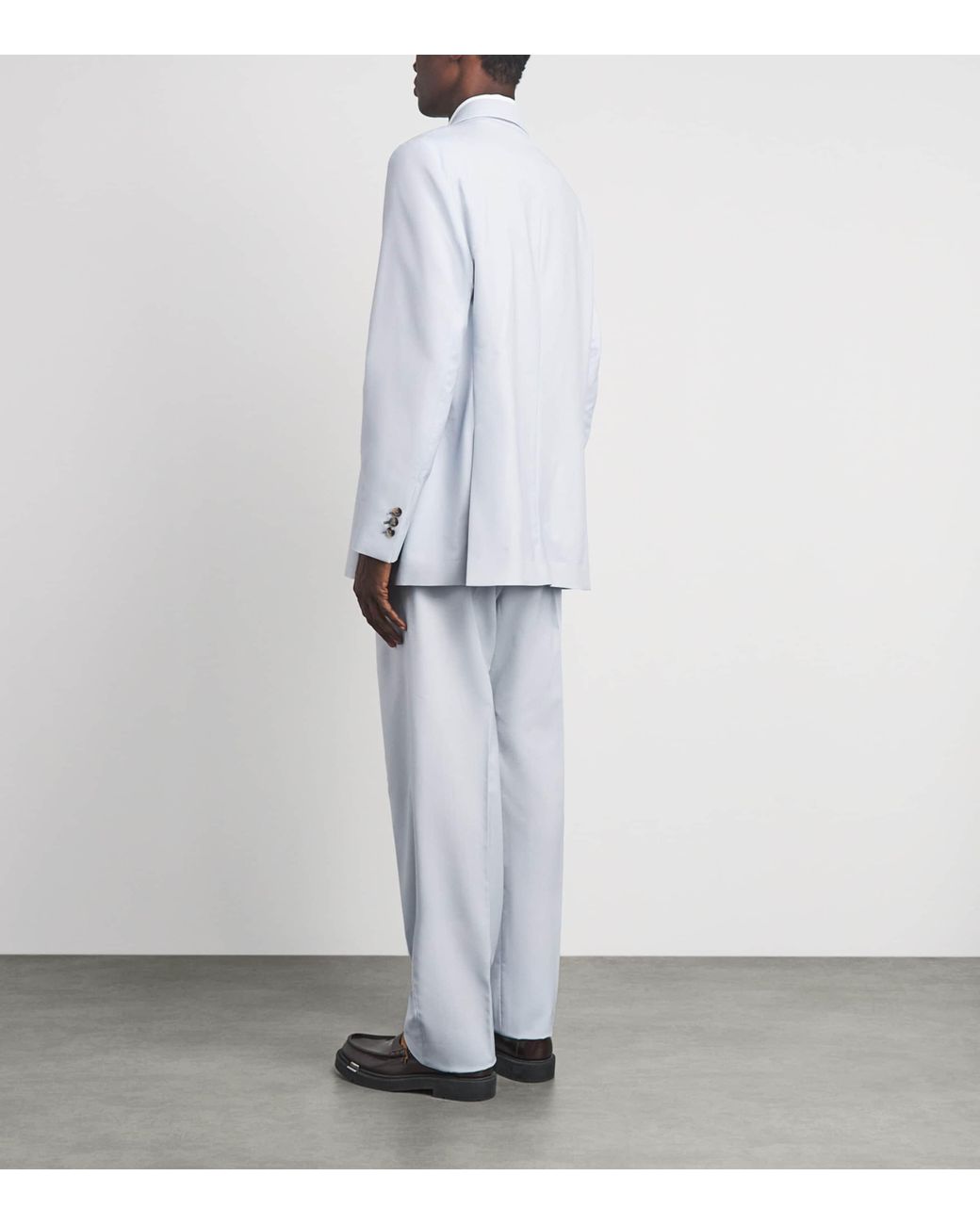 Paul Smith White Wool-Mohair Double-Breasted Blazer for men