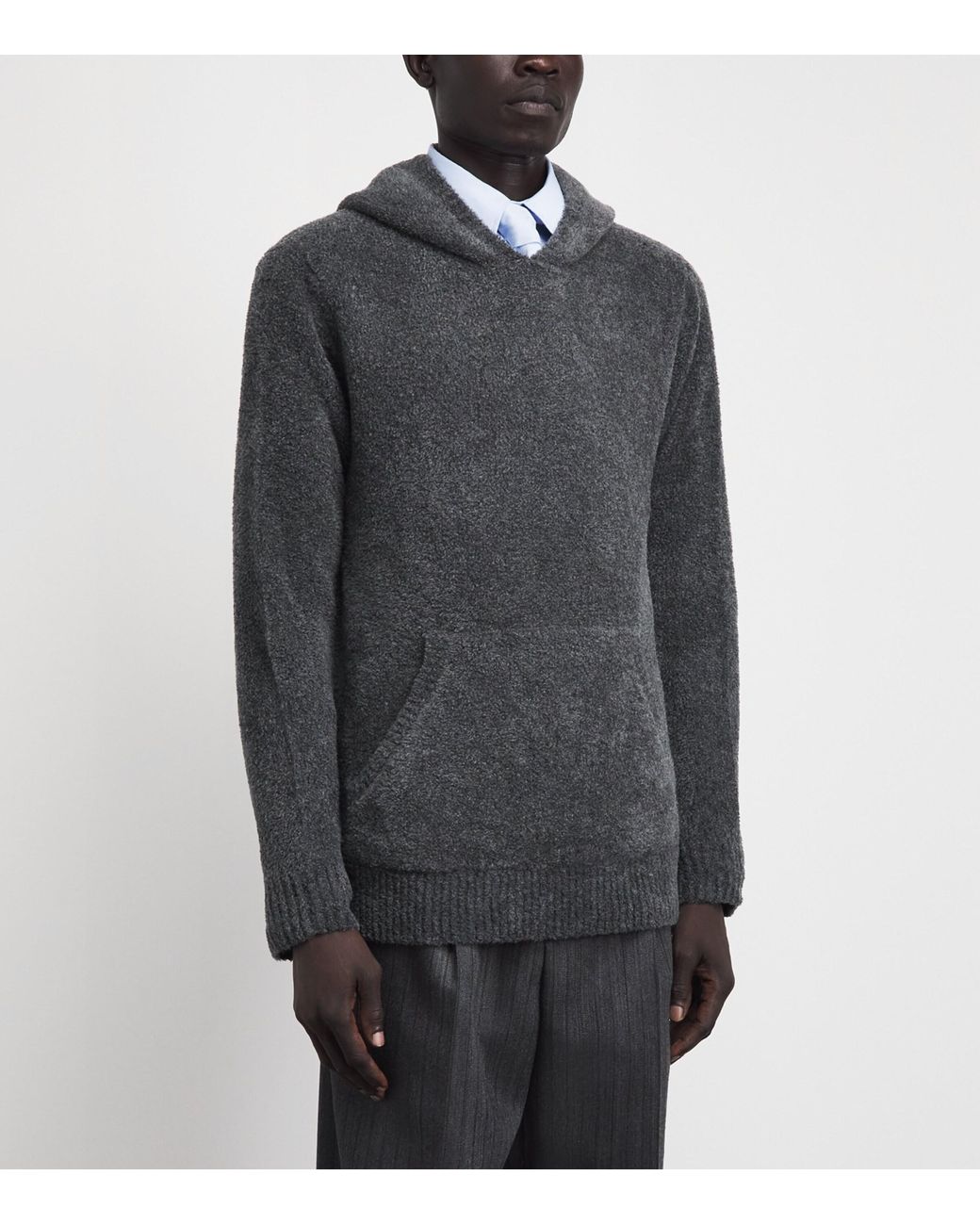 Gabriela Hearst Gray Cashmere-Silk Datum Hoodie for men
