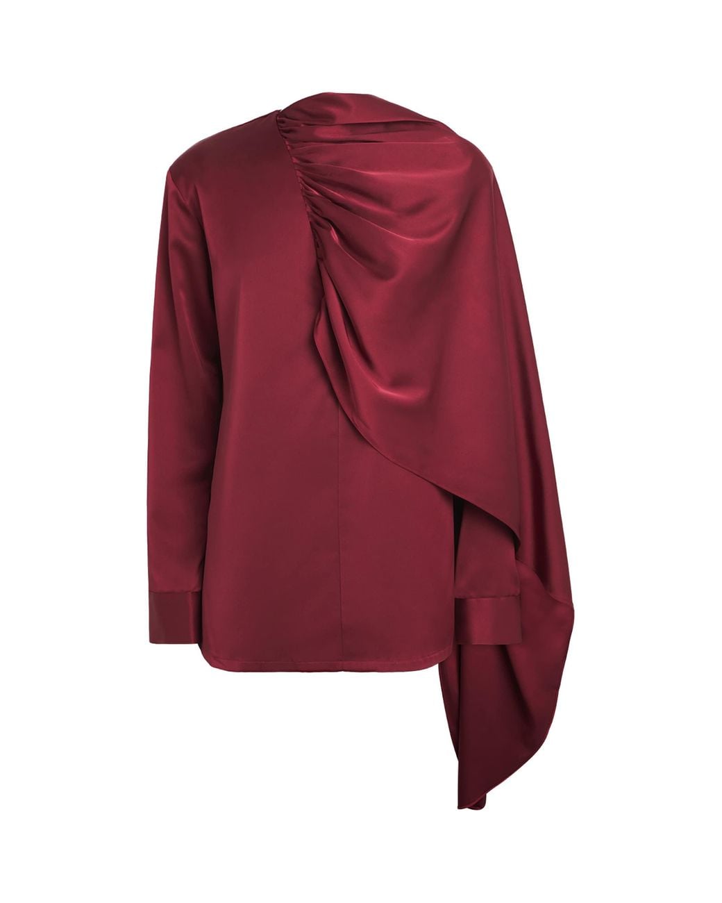 Source Unknown Red Long-Sleeve Scarf Koa Blouse