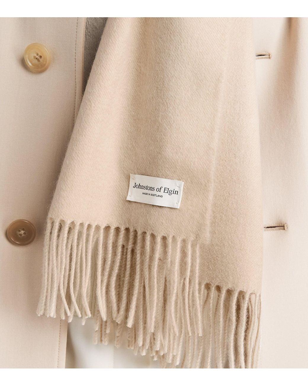 Johnstons Natural Cashmere Wide Scarf