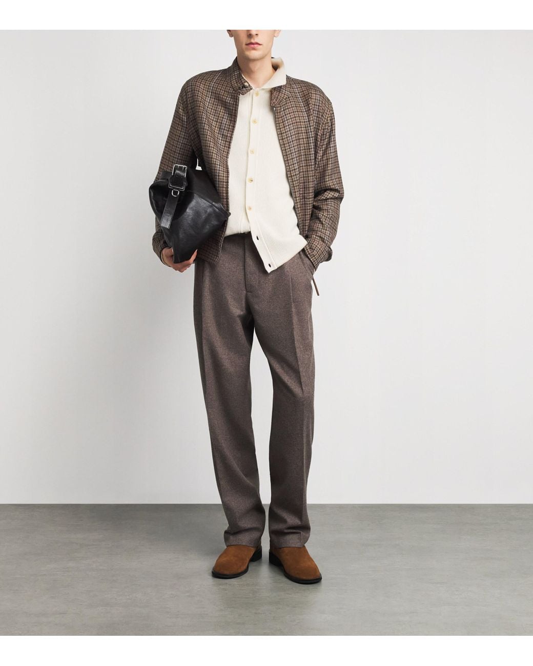 Gabriela Hearst Brown Wool-Cashmere Arthur Trousers for men