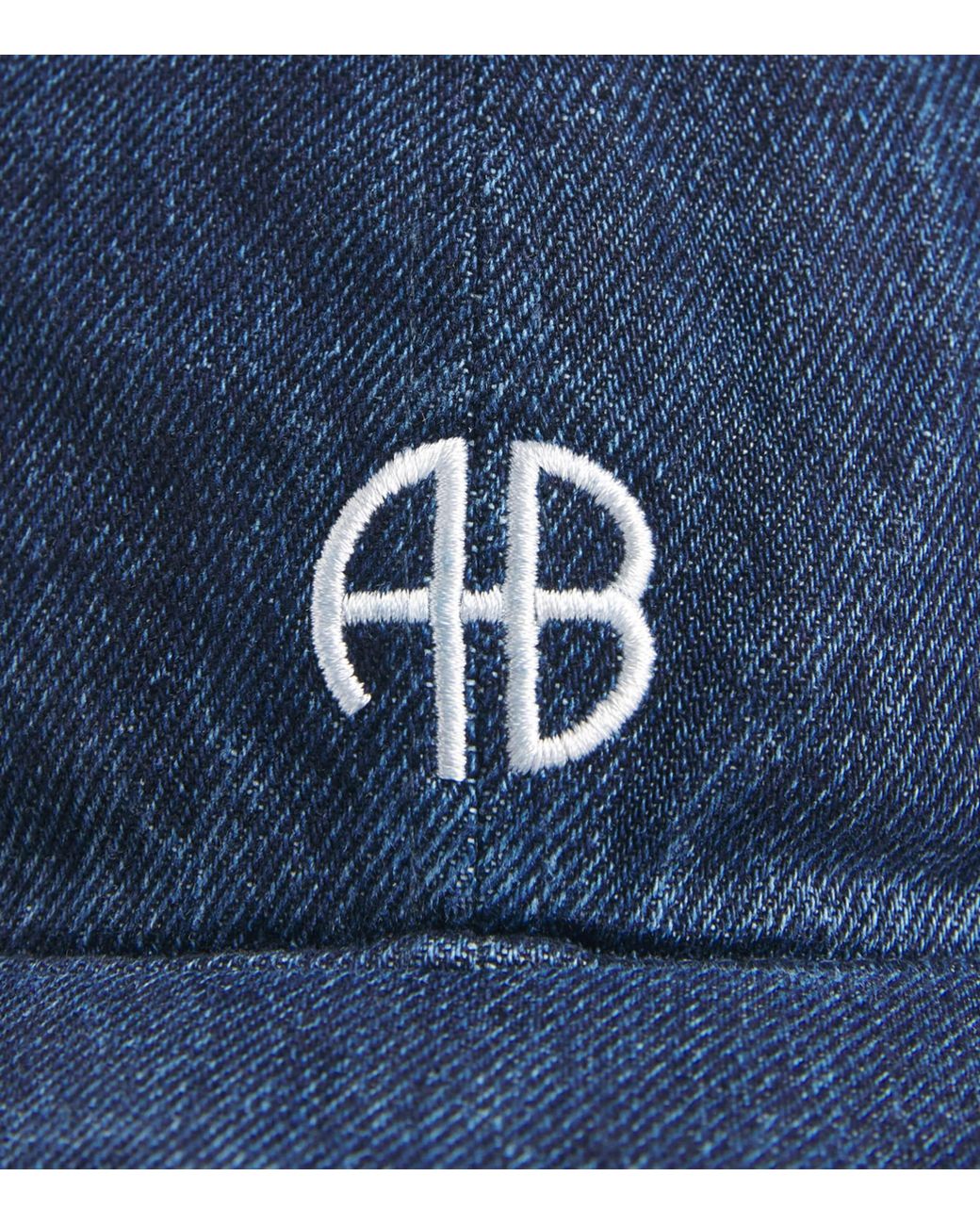 Anine Bing Blue Denim Jeremy Baseball Cap
