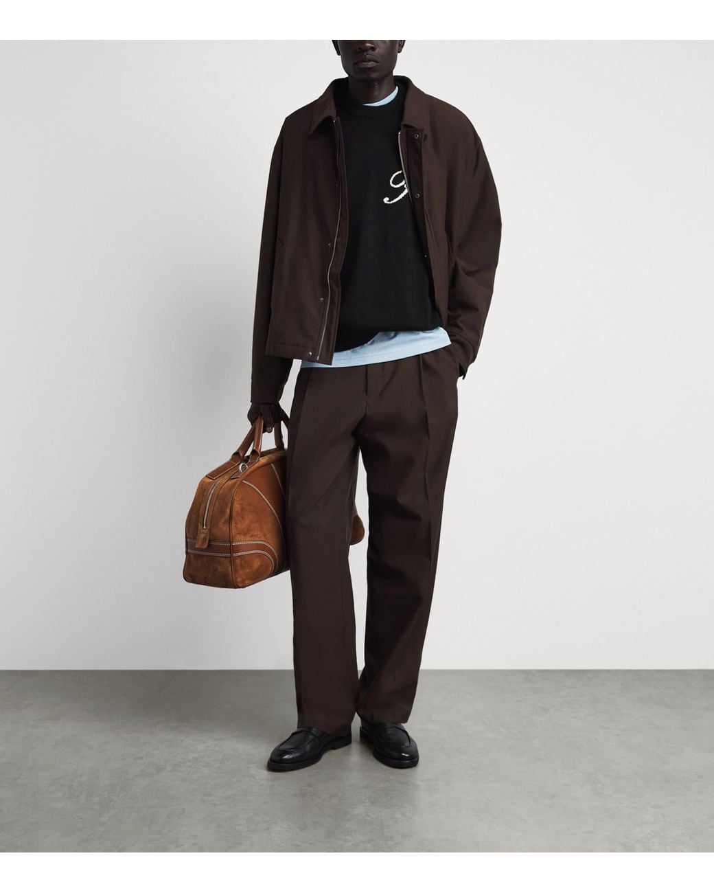 Picante Black Cotton Gallery Sweater for men