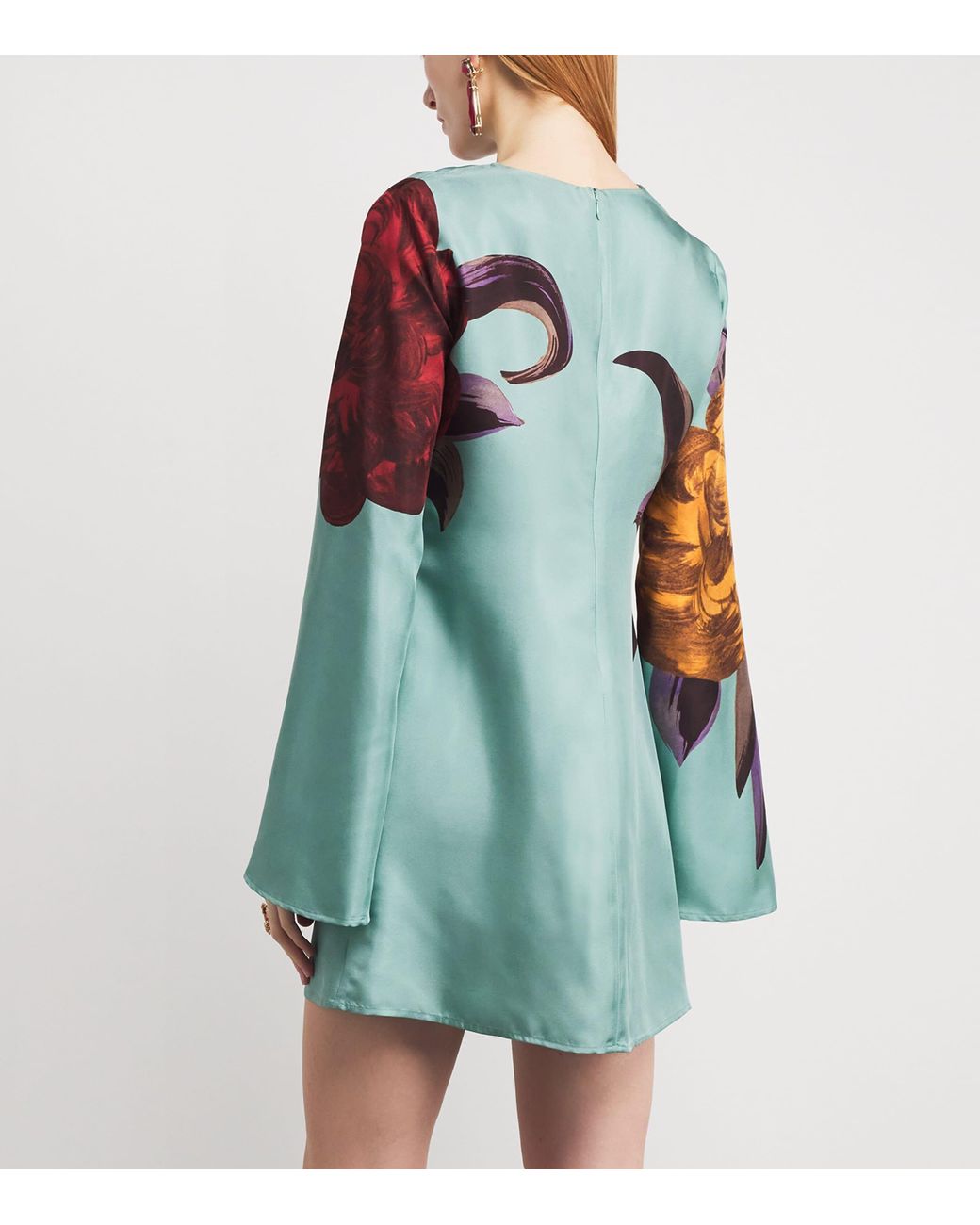 LaDoubleJ Blue Silk Supreme Swing Mini Dress