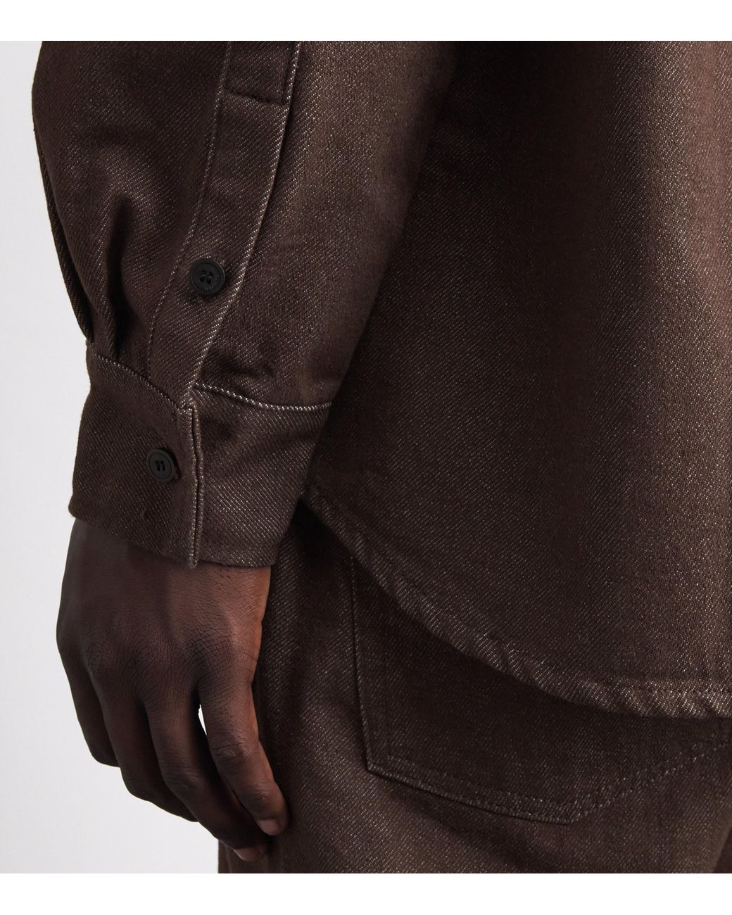 LE17SEPTEMBRE Brown Denim Overshirt for men
