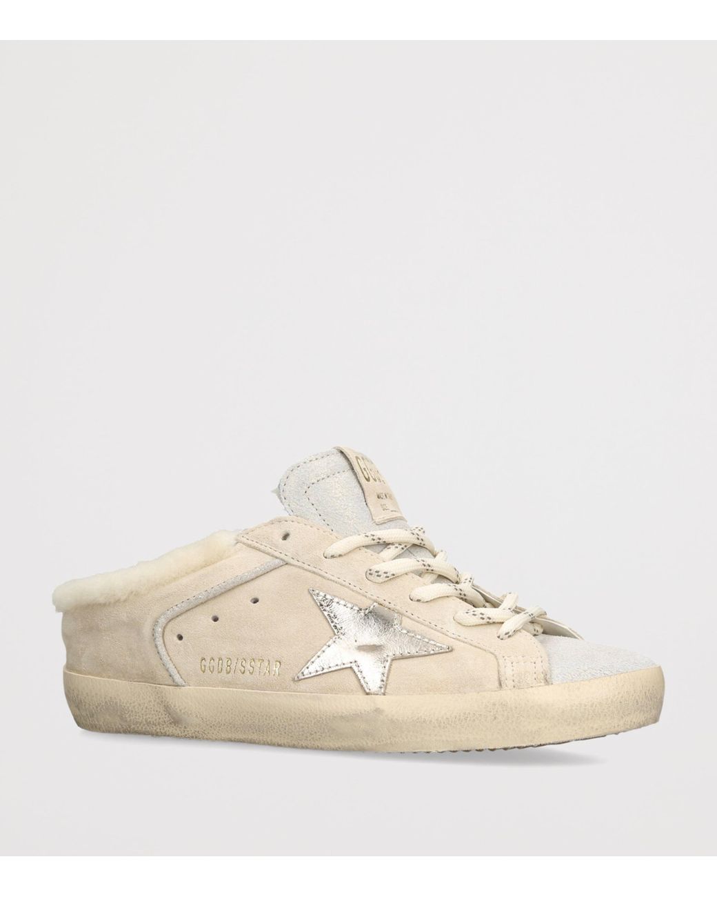 Golden Goose Deluxe Brand Natural Suede Super Star Sabot Sneakers