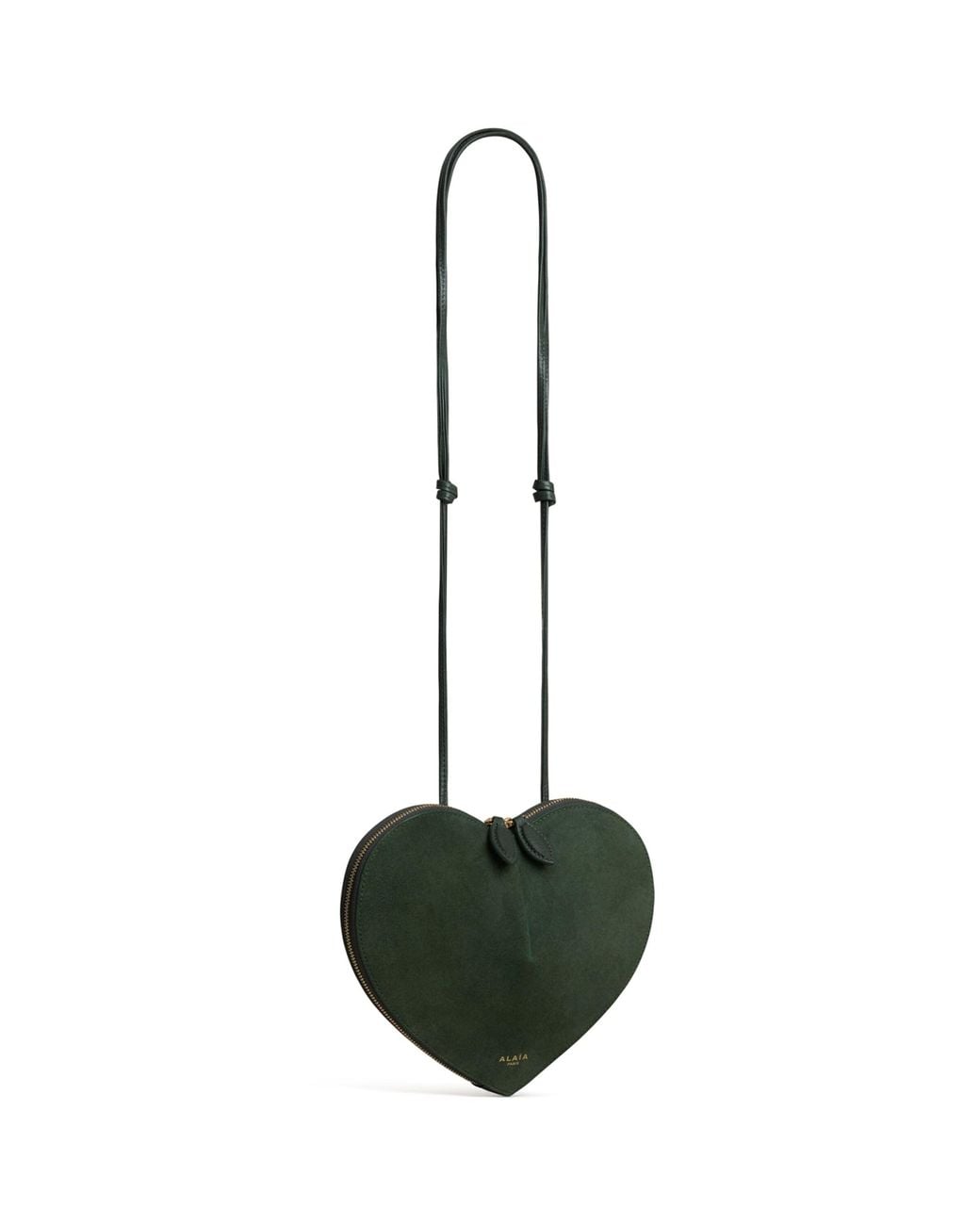 Alaïa Gray Suede Le Coeur Shoulder Bag