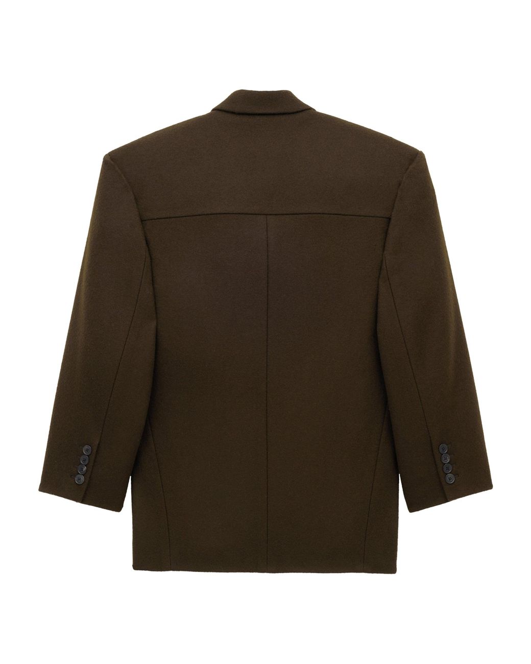 Saint Laurent Brown Wool Short Coat