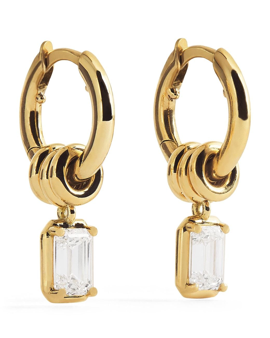 Spinelli Kilcollin Metallic And Diamond Zahra Hoop Earrings