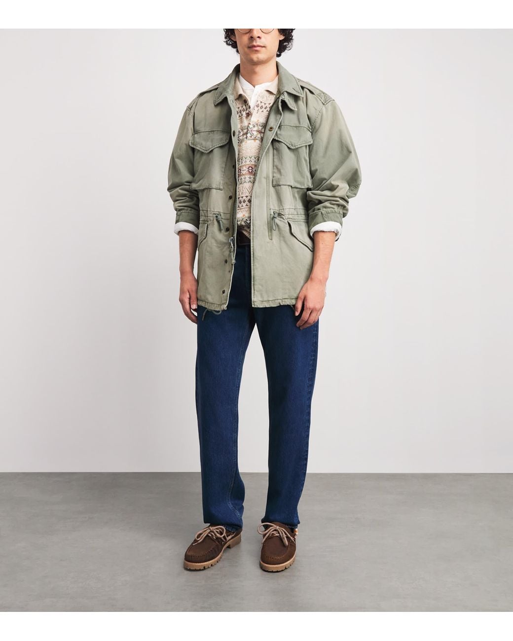 Polo Ralph Lauren Green Cotton Sateen Field Jacket for men
