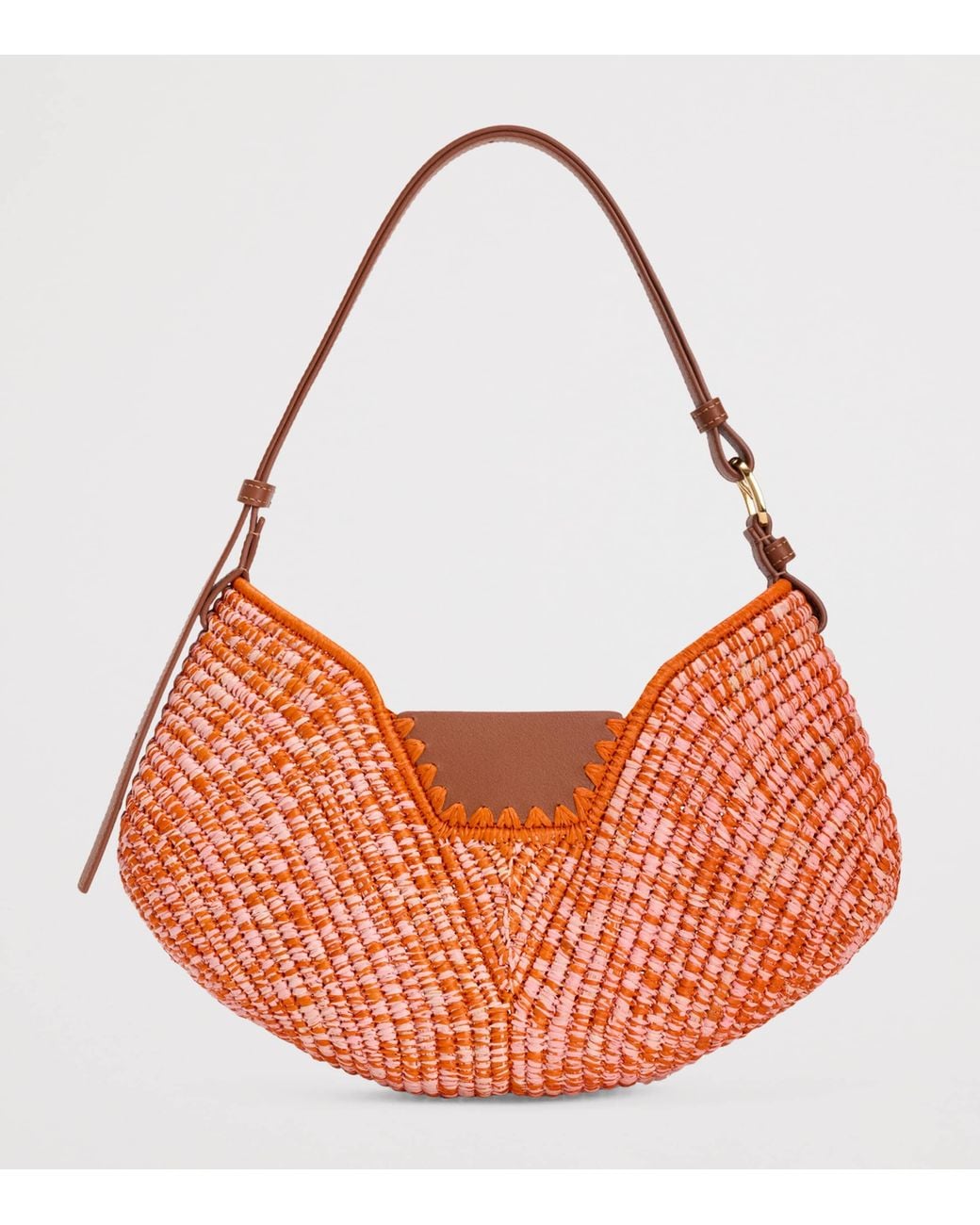 Loewe Orange X Paula's Ibiza Medium Raffia Swing Shoulder Bag