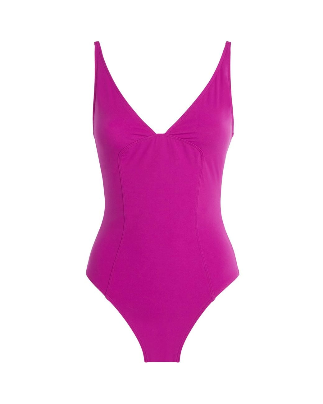 Ulla Johnson Purple V-Neck Alba Swimsuit