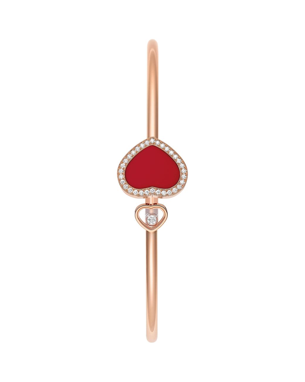 Chopard Metallic And Diamond Happy Diamonds Bangle